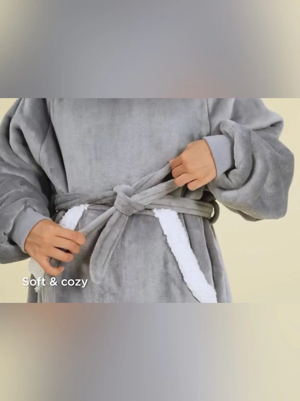 Wearable Hooded Blanket with adjustable waist and pocket. One size- Adult. NIP